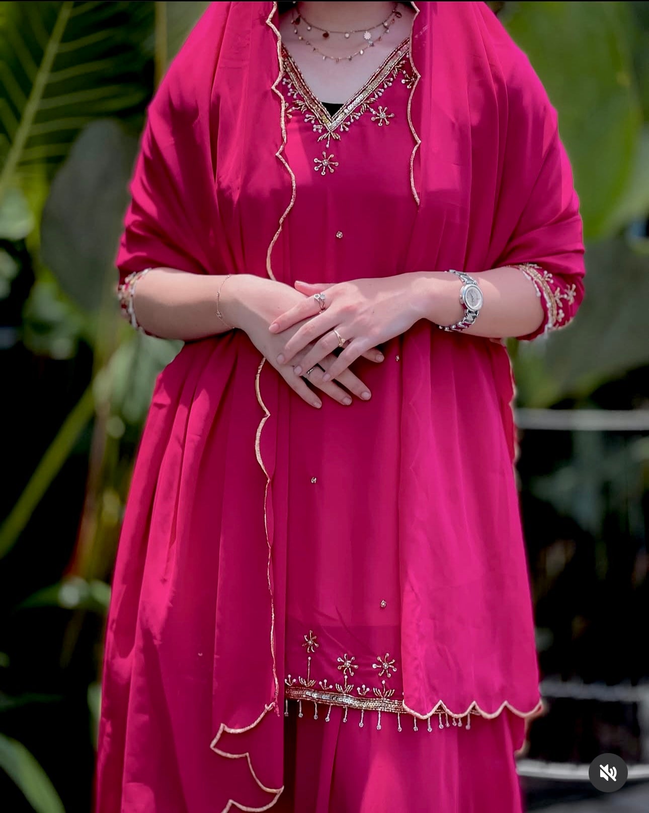 Designer Fox Georgette Embroidered Sharara Set with Dupatta