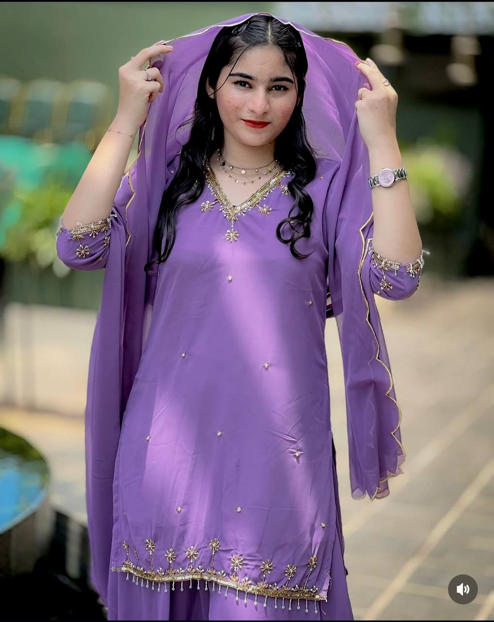 Designer Fox Georgette Embroidered Sharara Set with Dupatta